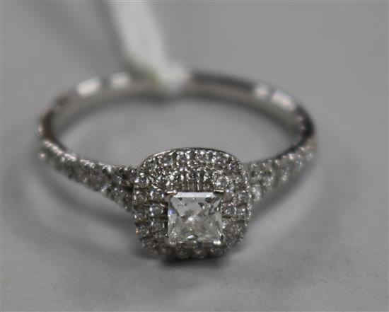 A modern Maple Leaf Diamonds 18ct white gold and diamond cluster dress ring